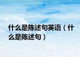 什么是陈述句英语（什么是陈述句）