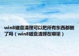 win8磁盘清理可以把所有东西都删了吗（win8磁盘清理在哪里）