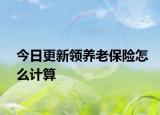 今日更新领养老保险怎么计算