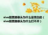 vivo前置摄像头为什么是黑白的（vivo前置摄像头为什么打不开）