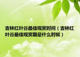 吉林红叶谷最佳观赏时间（吉林红叶谷最佳观赏期是什么时候）