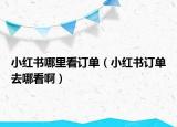 小红书哪里看订单（小红书订单去哪看啊）