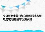 今日更新小苏打加白醋可以洗衣服吗,苏打粉加醋怎么洗衣服