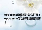 opporeno隐藏图片怎么打开（oppo reno怎么解除隐藏的照片）