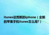 itunes设置新的iphone（全新的苹果手机itunes怎么用?）