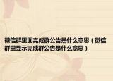 微信群里面完成群公告是什么意思（微信群里显示完成群公告是什么意思）