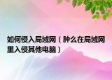 如何侵入局域网（肿么在局域网里入侵其他电脑）