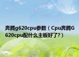 奔腾g620cpu参数（Cpu奔腾G620cpu配什么主板好了?）