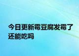 今日更新霉豆腐发霉了还能吃吗