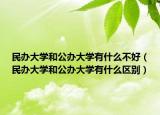 民办大学和公办大学有什么不好（民办大学和公办大学有什么区别）