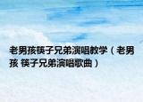 老男孩筷子兄弟演唱教学（老男孩 筷子兄弟演唱歌曲）
