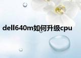 dell640m如何升级cpu