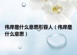 伟岸是什么意思形容人（伟岸是什么意思）