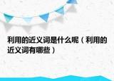 利用的近义词是什么呢（利用的近义词有哪些）