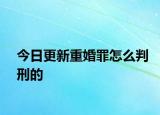 今日更新重婚罪怎么判刑的