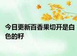 今日更新百香果切开是白色的籽