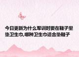 今日更新为什么军训时要在鞋子里垫卫生巾,哪种卫生巾适合垫鞋子