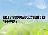 捡到个苹果平板怎么才能用（捡到个天使）