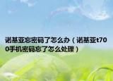 诺基亚忘密码了怎么办（诺基亚t700手机密码忘了怎么处理）