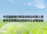 今日更新现行刑法对诉讼代理人妨害作证罪既遂量刑是怎么去规定的