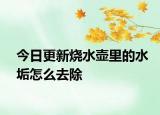 今日更新烧水壶里的水垢怎么去除