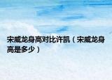 宋威龙身高对比许凯（宋威龙身高是多少）