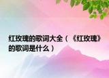 红玫瑰的歌词大全（《红玫瑰》的歌词是什么）