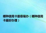 哪种信用卡最容易办（哪种信用卡最好办理）