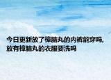 今日更新放了樟脑丸的内裤能穿吗,放有樟脑丸的衣服要洗吗