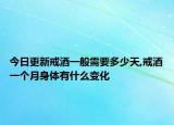 今日更新戒酒一般需要多少天,戒酒一个月身体有什么变化