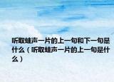 听取蛙声一片的上一句和下一句是什么（听取蛙声一片的上一句是什么）