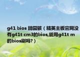 g41 bios 鍗囩骇（精英主板官网没有g41t cm3的bios,能用g41t m的bios刷吗?）