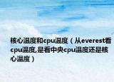 核心温度和cpu温度（从everest看cpu温度,是看中央cpu温度还是核心温度）