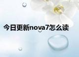 今日更新nova7怎么读