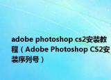 adobe photoshop cs2安装教程（Adobe Photoshop CS2安装序列号）