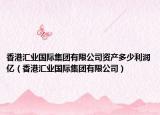 香港汇业国际集团有限公司资产多少利润亿（香港汇业国际集团有限公司）