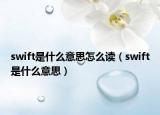 swift是什么意思怎么读（swift是什么意思）