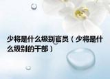 少将是什么级别官员（少将是什么级别的干部）