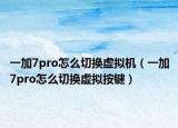 一加7pro怎么切换虚拟机（一加7pro怎么切换虚拟按键）
