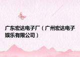 广东宏达电子厂（广州宏达电子娱乐有限公司）