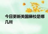 今日更新美国藤校是哪几所