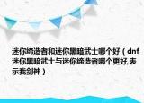 迷你缔造者和迷你黑暗武士哪个好（dnf迷你黑暗武士与迷你缔造者哪个更好,表示我剑神）