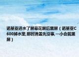 诺基亚进水了屏幕花屏后黑屏（诺基亚C600掉水里,那时滑盖先没事,一小会就黑屏）