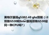 英特尔赛扬g5302.40 ghz双核（i3双核G530和Intel赛扬双核G530是同一种CPU吗?）