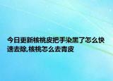 今日更新核桃皮把手染黑了怎么快速去除,核桃怎么去青皮