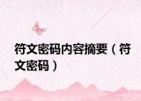 符文密码内容摘要（符文密码）