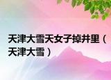 天津大雪天女子掉井里（天津大雪）