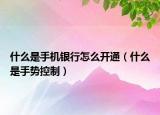 什么是手机银行怎么开通（什么是手势控制）