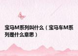 宝马M系列叫什么（宝马车M系列是什么意思）