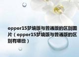 oppor15梦境版与普通版的区别图片（oppor15梦境版与普通版的区别有哪些）